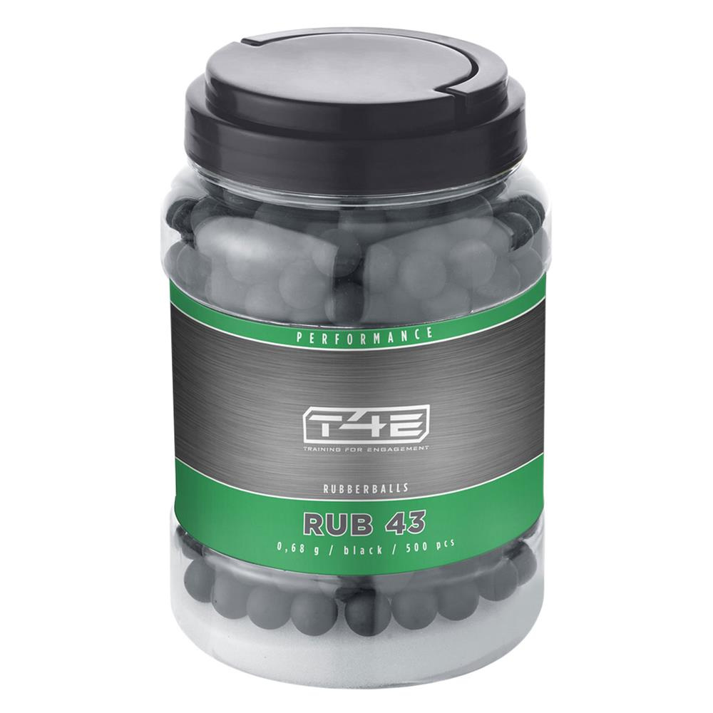 T4E Paintball ballen PLB 43, munitie kaliber 0,43, 500 stuks, polyballen, grijs