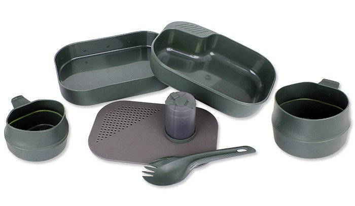 Wildo Set di Stoviglie - Camp-A-Box Basic GREEN - Azure