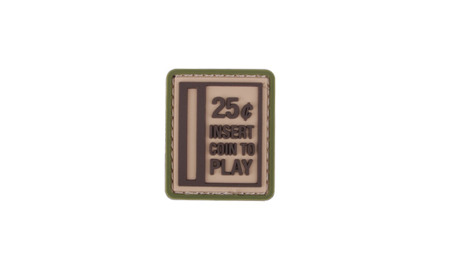 101 Inc. - Naszywka 3D - Insert Coin to Play - Piaskowy - 444130-7152 - Naszywki PVC 3D