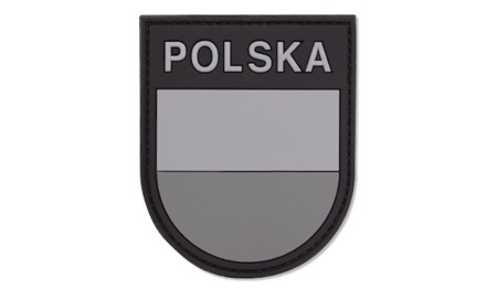 101 Inc. - Naszywka 3D - Polska tarcza - Szary - 444130-7017 - Naszywki PVC 3D