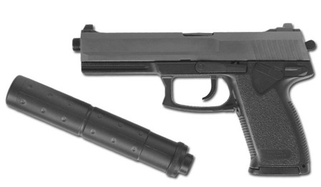 ASG - Replika pistoletu DL 60 SOCOM z tłumikiem - Sprężynowy - 15918 - Pistolety sprężynowe ASG