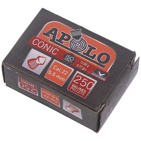 Apolo - Śrut Conic - 5,5 mm - 250 szt. - E11002 - Śrut Diabolo do wiatrówek