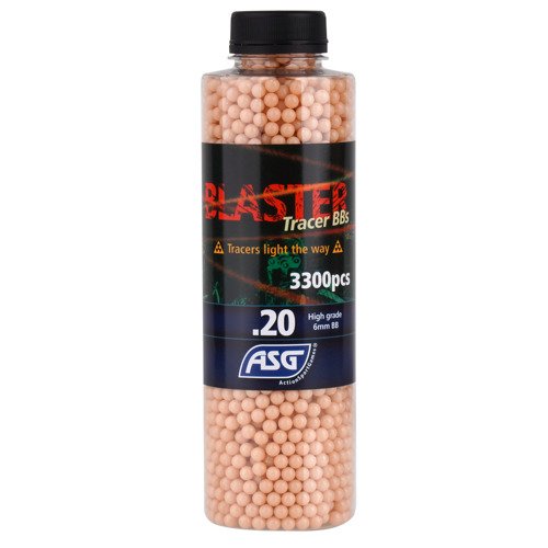Blaster - Kulki ASG Tracer - 0,20 g - 3300 szt. - Czerwone luminescencyjne -19464