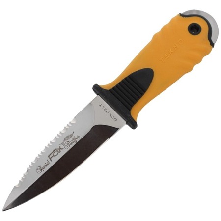 FOX - Nóż nurkowy Tekno Sub Stainless Steel Orange - 646/11 - Noże z głownią stałą