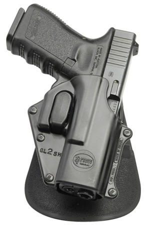 Fobus - Kabura Glock 17, 19, 19X, 22, 23, 31, 32, 34, 35, 45 - Płetwa Standard - Prawa - GL-2 SH - Kabury na pas