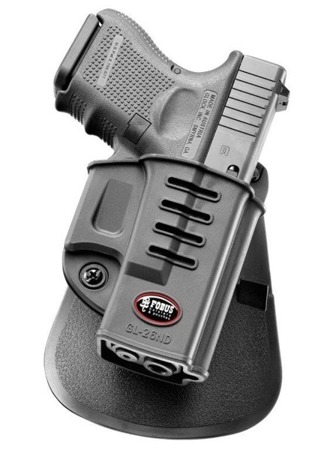 Fobus - Kabura Glock 26, 27, 33 - Płetwa Standard - Prawa - GL-26 ND - Kabury na pas