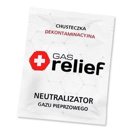 Gas Relief - Chusteczka dekontaminacyjna do gazu pieprzowego - Gazy pieprzowe policyjne