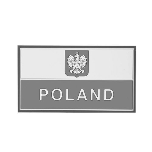 Helikon - Naszywka PVC - Flaga Polska z godłem - Szary - OD-P29-RB-19 - Naszywki PVC 3D