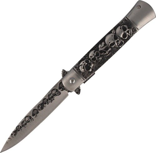 Herbertz Solingen - Nóż składany Italian Dagger Skulls - 584013 - Noże z ostrzem składanym