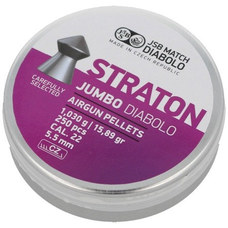 JSB - Śrut do wiatrówki Diabolo Straton Jumbo - .22 / 5.5 mm - 250 szt. - 546238-250 - Śrut Diabolo do wiatrówek