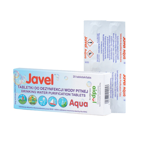 Javel Aqua - Tabletki do uzdatniania wody - Chlorowe - 20 szt. - BU JATB20