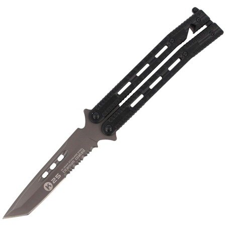 K25 - Ratunkowy nóż motylkowy Balisong Titanium Rescue - 36215 - Noże z ostrzem składanym