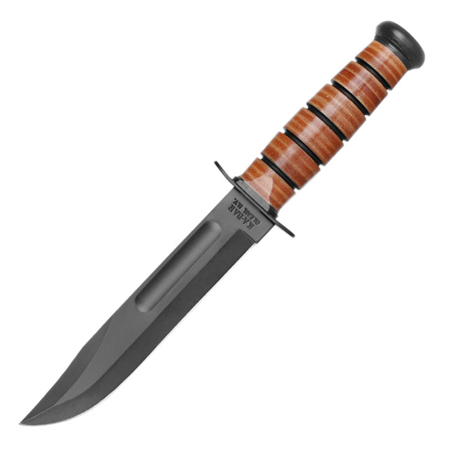 Ka-Bar 1217 - Nóż wojskowy - USMC The Legend - Pochwa skórzana - Noże z głownią stałą