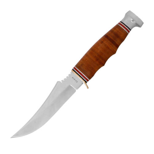 Ka-Bar 1233 - Nóż myśliwski - Leather Handled Skinner - Noże z głownią stałą