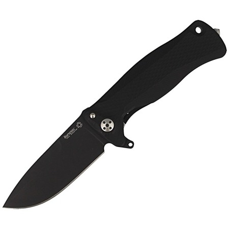 LionSteel - Nóż SR Flipper Aluminum Black / Black Blade - SR11A BB - Noże składane