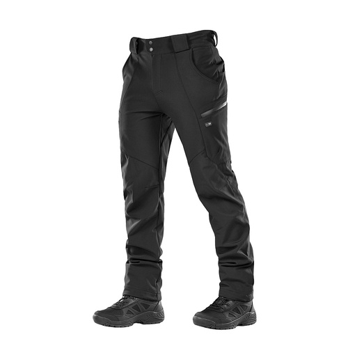 M-Tac - Spodnie taktyczne zimowe Softshell Winter - Czarny - 20306002
