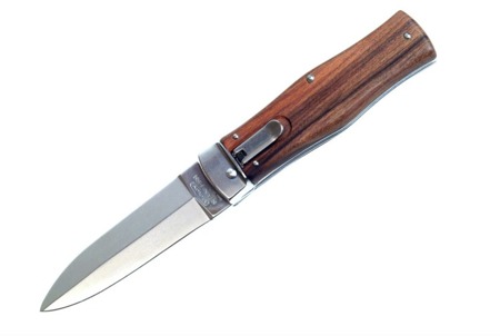 Mikov - Nóż sprężynowy Predator Wood - 241-ND-1/KP - Noże z ostrzem składanym