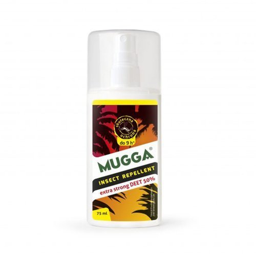 Mugga - Środek na komary i kleszcze STRONG - 50% DEET - Spray - 75 ml - 8986 - Spray na komary