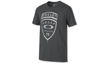 Oakley - Koszulka T-Shirt SI Crest Tee - Jet Black Heather - 452232-01S - Koszulki t-shirt