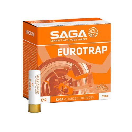 SAGA - Amunicja śrutowa 12/70 Eurotrap 28 g - Amunicja strzelba