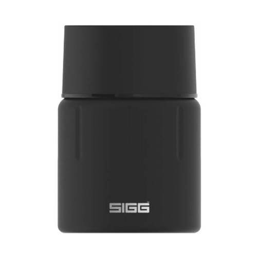 SIGG - Termos na żywność z miską i sporkiem Gemstone Obsidian Food Jar - 0.5 L - Czarny - 8733.90 - Kubki termiczne i termosy