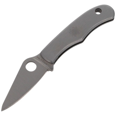 Spyderco - Nóż składany Bug Stainless Steel Plain - C133P - Noże z ostrzem składanym