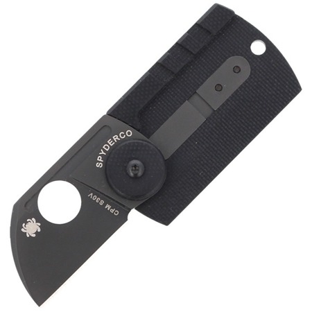 Spyderco - Nóż składany Dog Tag Folder CF/G-10 Laminate Black - C188CFBBKP - Noże z ostrzem składanym