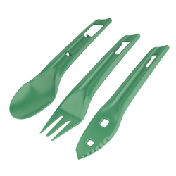 Wildo - Набір столових приборів для подорожей OCYs™ - виделка / ніж / ложка - зелений - 3201