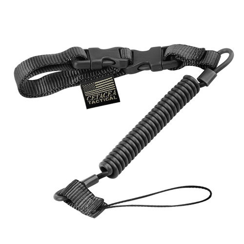 Cetacea Tactical - Повідок для знаряддя Plain Clothes Mini-Coil Lanyard - Чорний - TA-PCO-BLK - Тактичні повідки