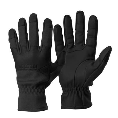 Direct Action - Тактичні рукавички Crocodile FR Gloves Long® - Козяча шкіра - Чорні - GL-CRFL-NMX-BLK. - Рукавиці тактичні