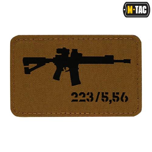 M-Tac - Нарукавна нашивка AR-15 223/5.56 Laser Cut - Coyote/Black - 51111502 - Моральний дух