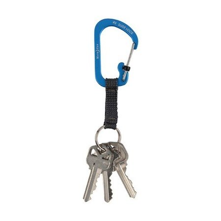 Nite Ize - Карабін SlideLock® Key Ring Aluminum - Синій - CSLAW3-03-R6 - Алюмінієві карабіни