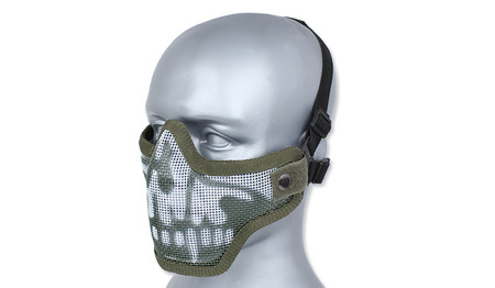 TMC - Maska z siatki - Strike Steel Half Face Mask - Wolf - Zielony OD - Захисні маски
