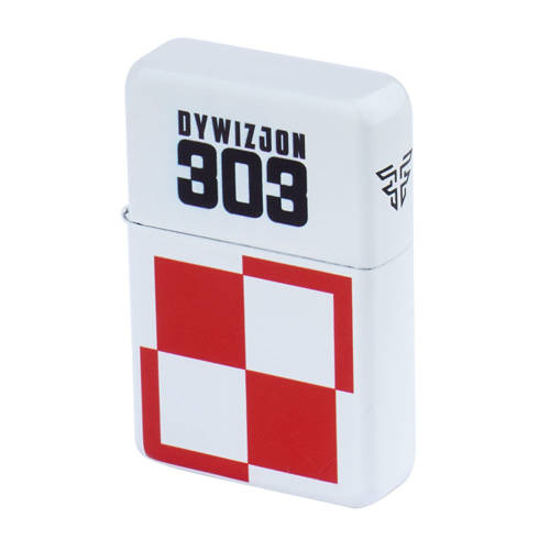 Tasman - Запальничка бензинова - Squadron 303 Checkerboard - Біла матова - Q310082 - Ідея подарунка до 50 зл