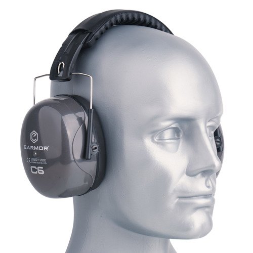 Навушники - Пасивні засоби захисту органів слуху C6 - 28 NRR - Сірий - C6A - Пасивні навушники