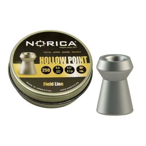 Норіка - гільза для дробовика Hollow Point - 4,5 мм - 250 шт. - Кулі пневматичні