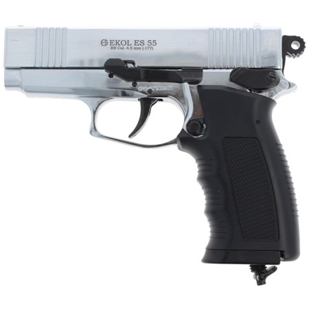 Пневматичний пістолет Voltran - Ekol ES 55 Shiny - 4,5 мм - хром - Пневматичні пістолети